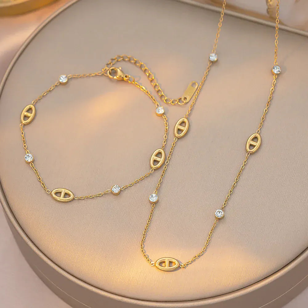 Collier Grain de Cafe Strass