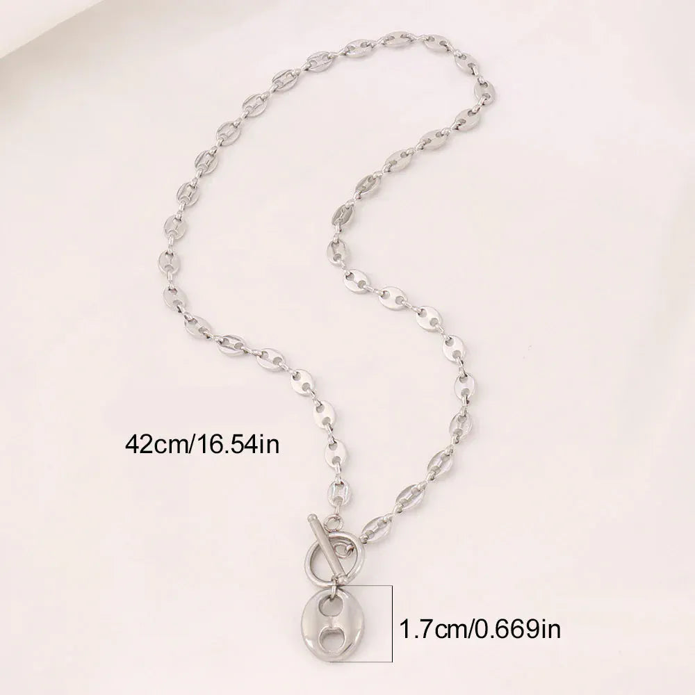 Collier Graine de Café Acier Inoxydable