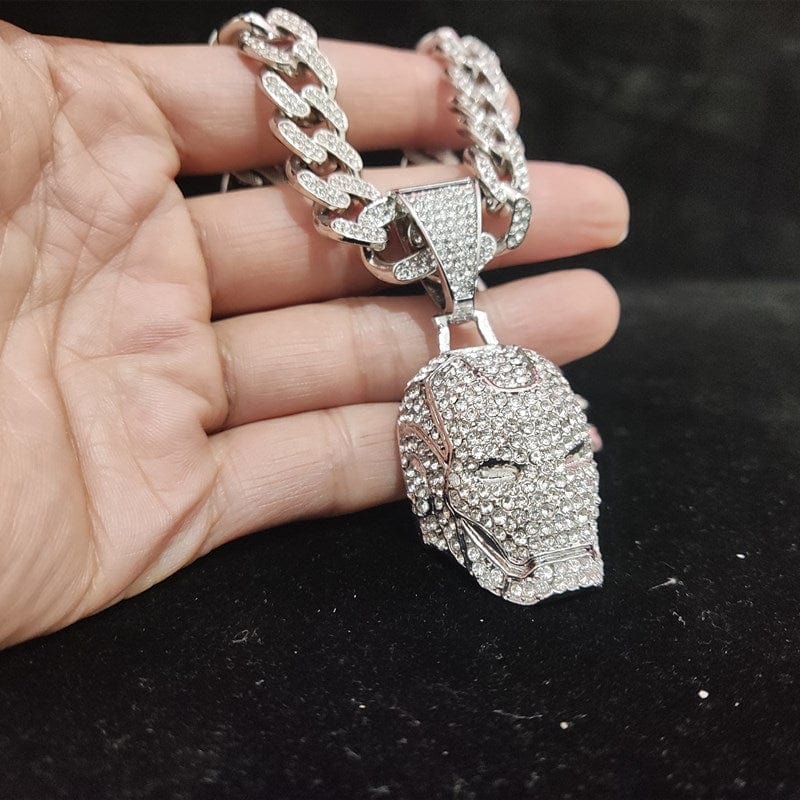 Collier hip hop iron man