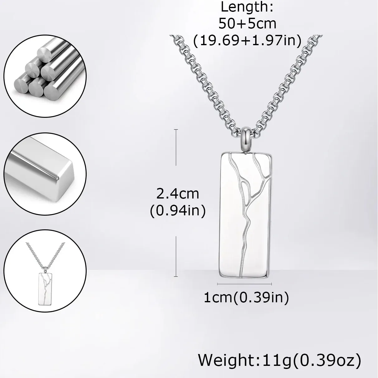 Collier Homme Argent avec Pendentif