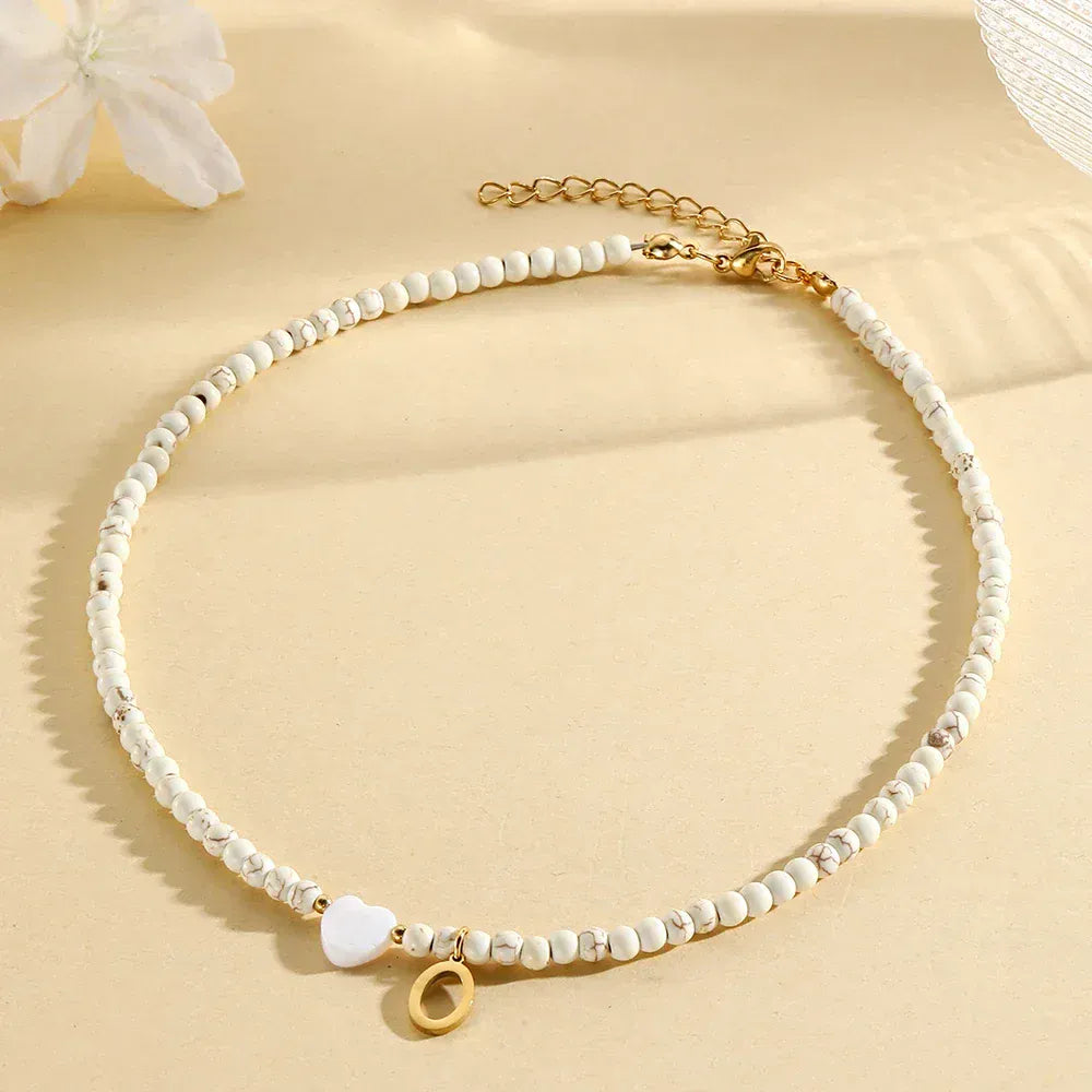 Collier Lettre Perle