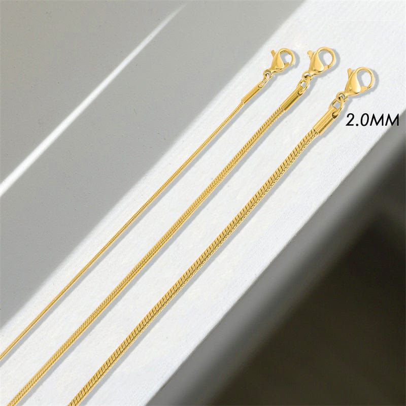 Collier maille serpent rond