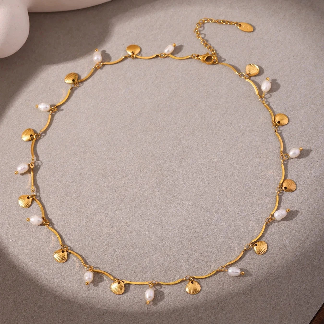 Collier Pampille Coquillage Or