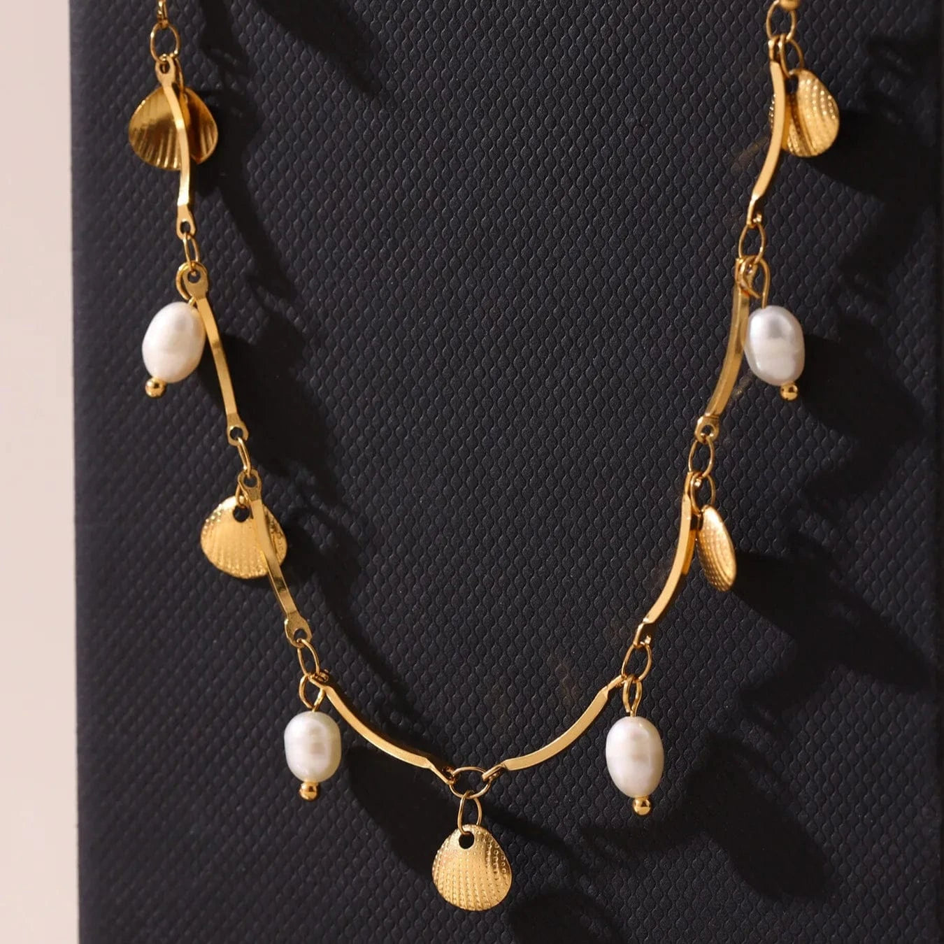 Collier Pampille Coquillage Or