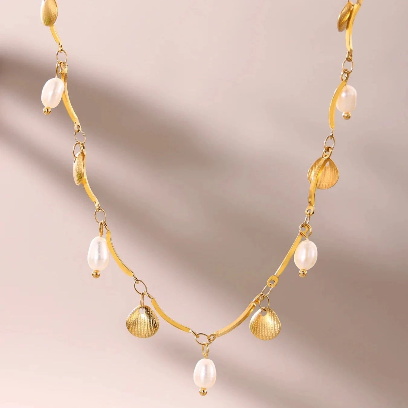 Collier Pampille Coquillage Or