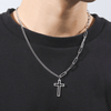 Collier pendentif croix homme