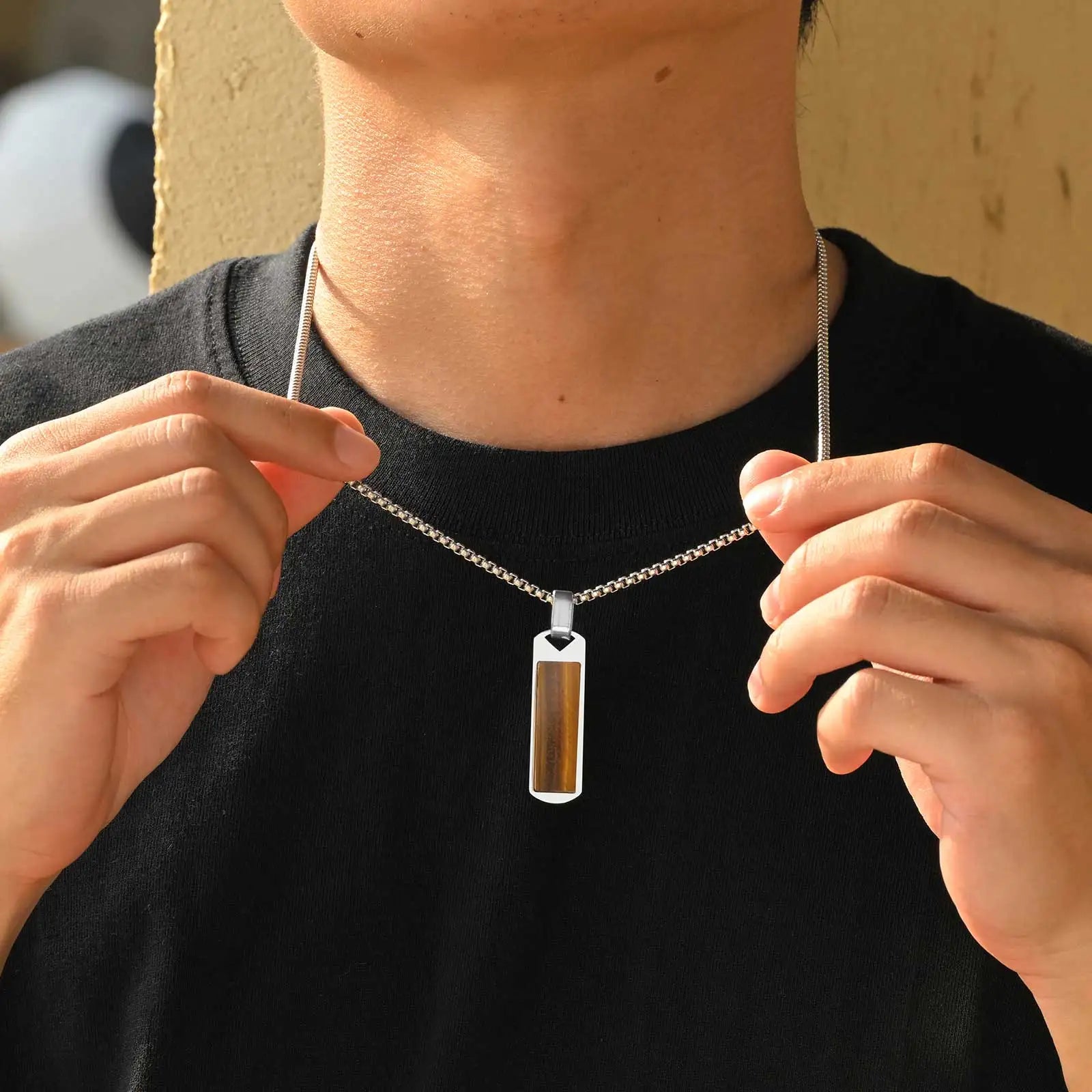 Collier Pierre Naturelle Homme