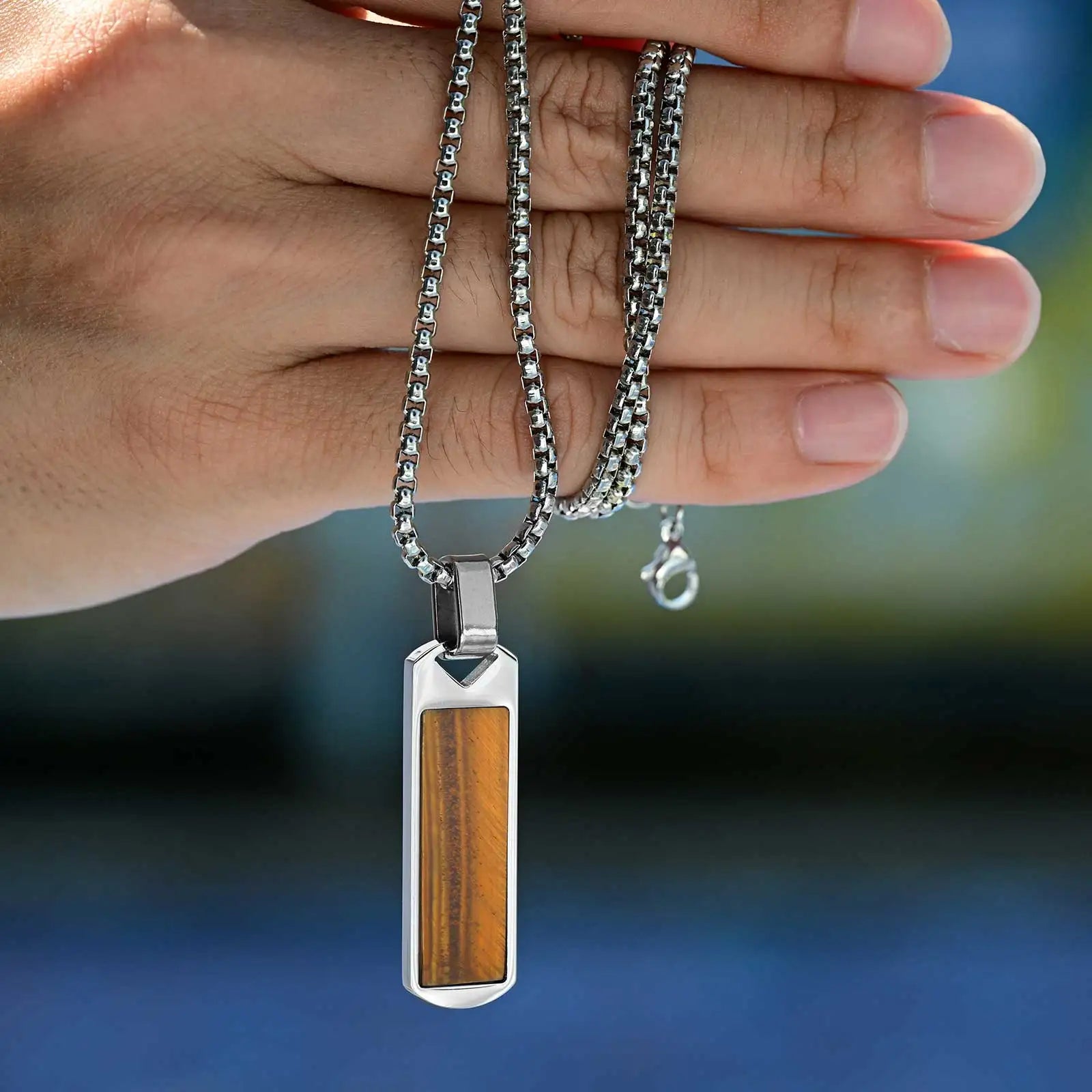 Collier Pierre Naturelle Homme