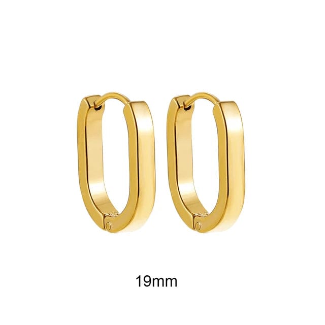 Créoles Rectangulaires Or