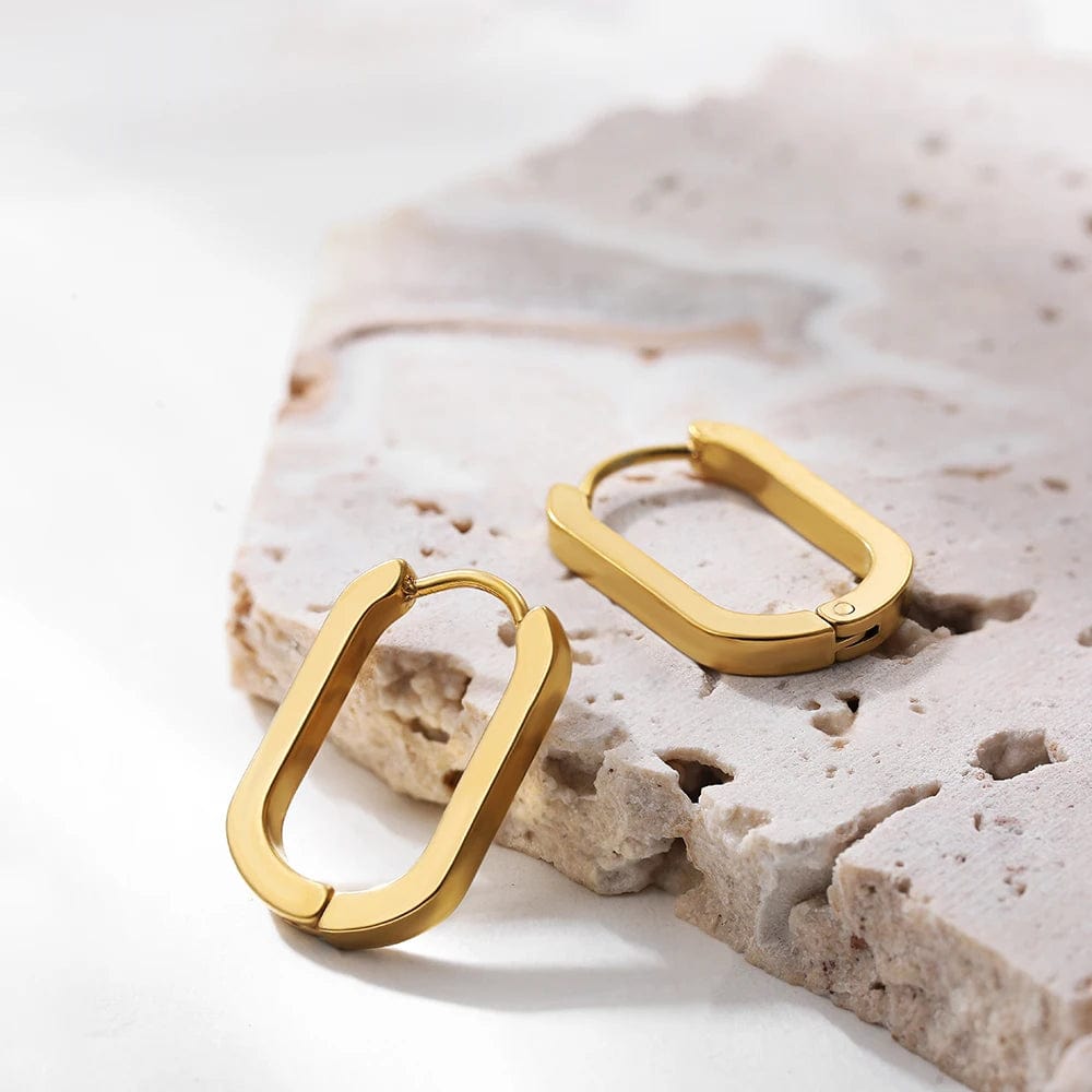 Créoles Rectangulaires Or