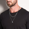 Double chaine pendentif homme