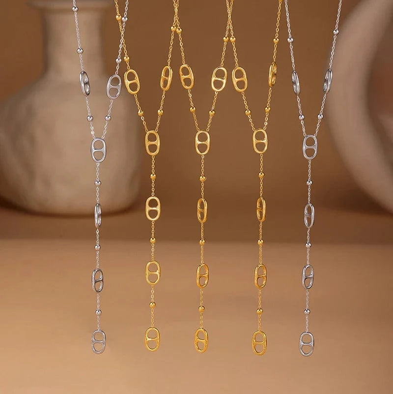 Ensemble Collier Grain de Café