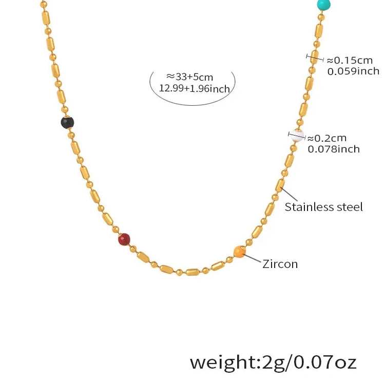 Ensemble Collier Grain de Café