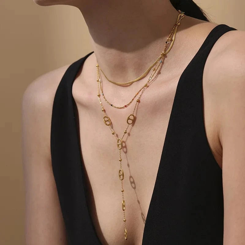 Ensemble Collier Grain de Café