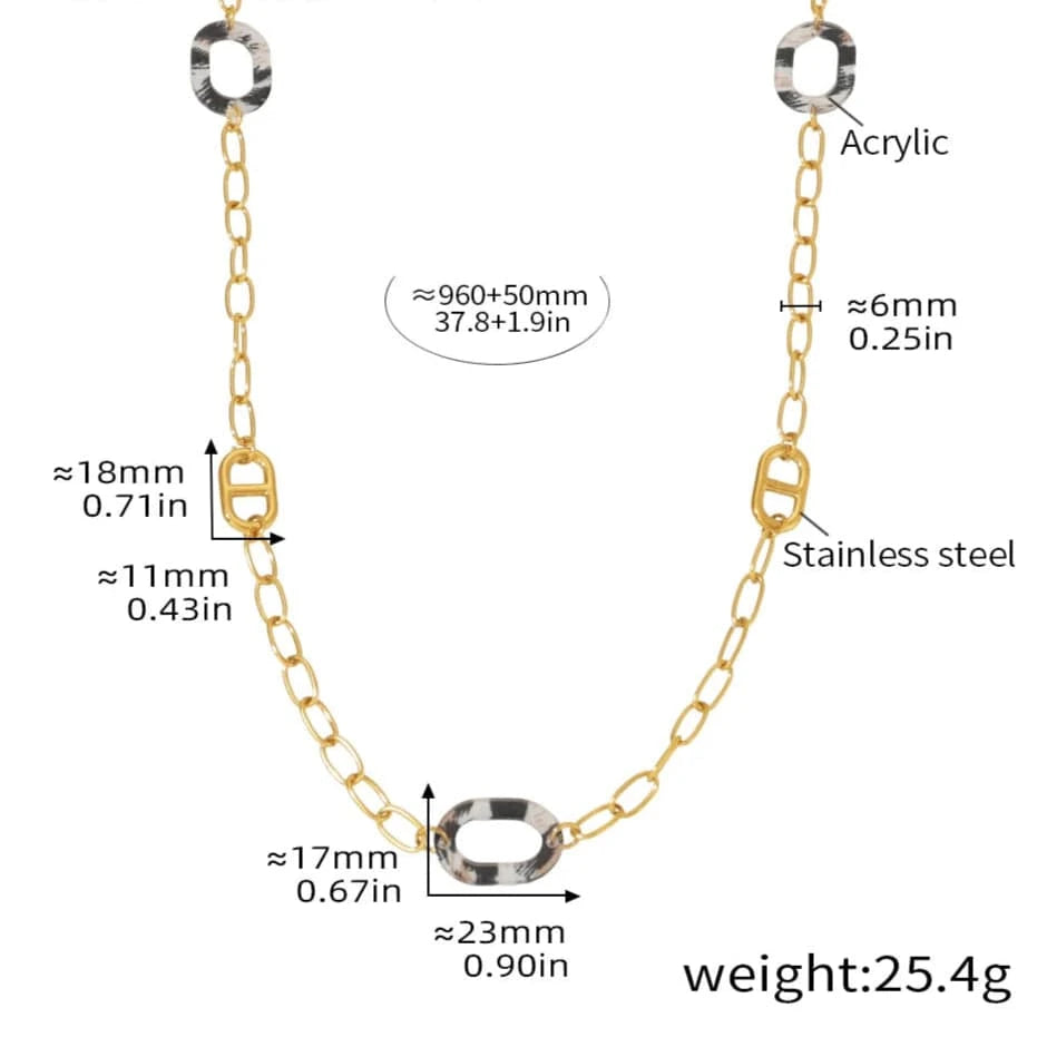 Long Collier Grain de Café