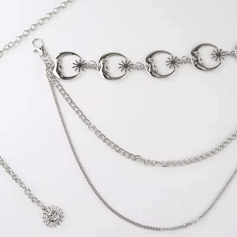 Triple Collier de Ventre Lune
