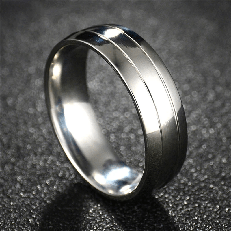 Alliance pour homme en argent