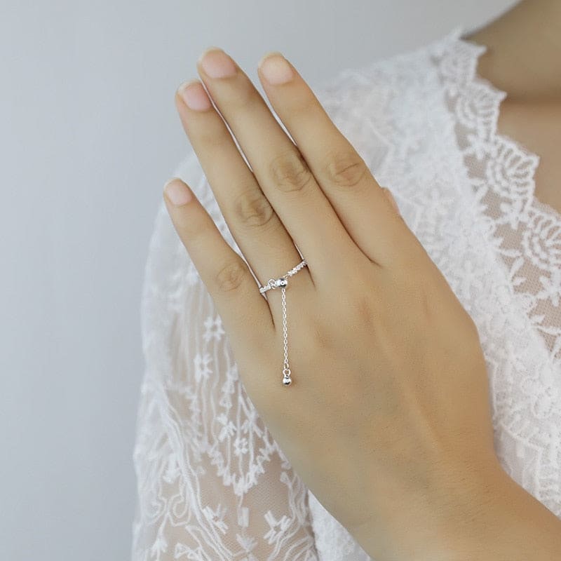 Bague chaine argent 925