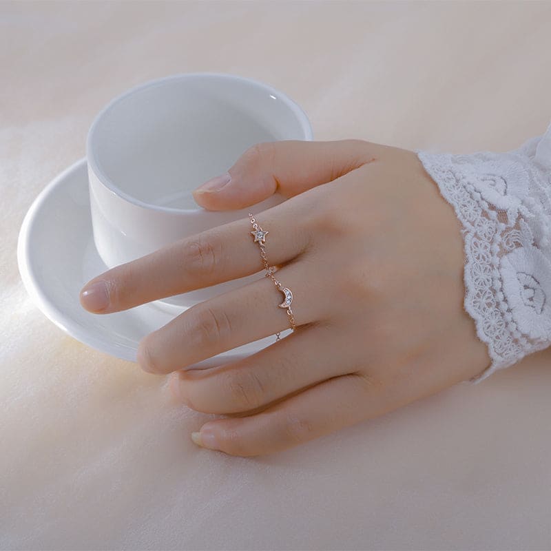 Bague chaine or rose