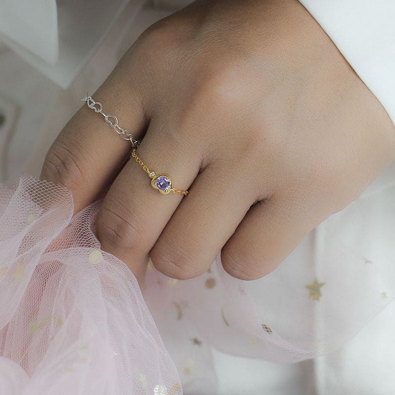 Bague chaine plaqué or