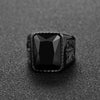 Bague homme noire mat