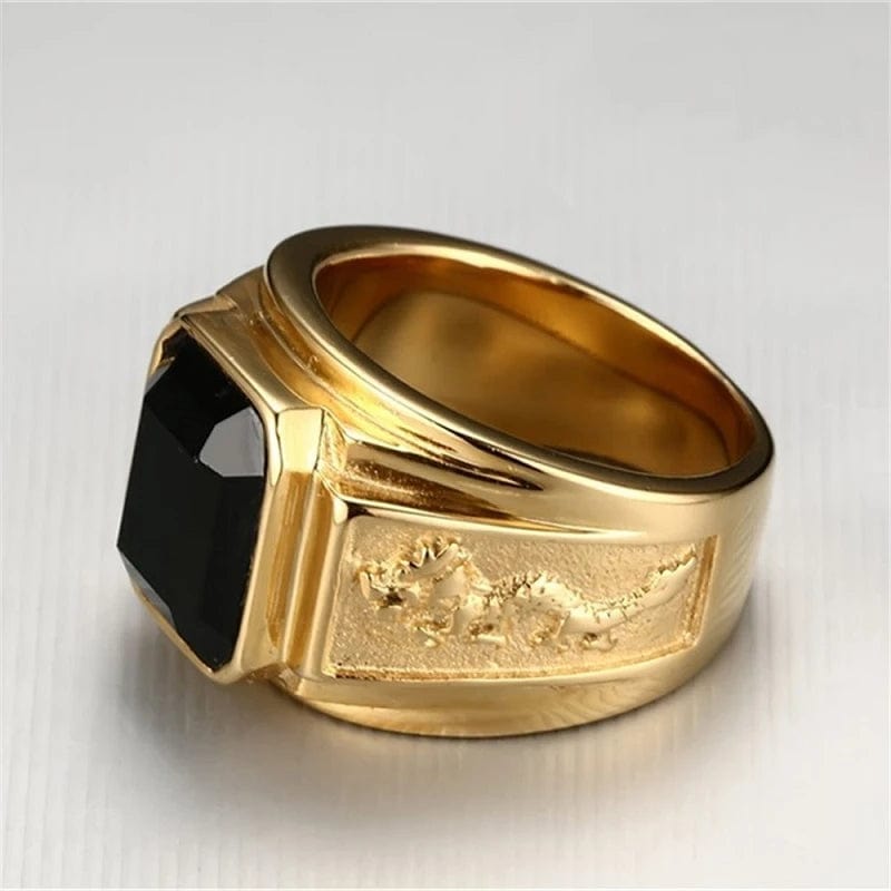 Bague homme or noir