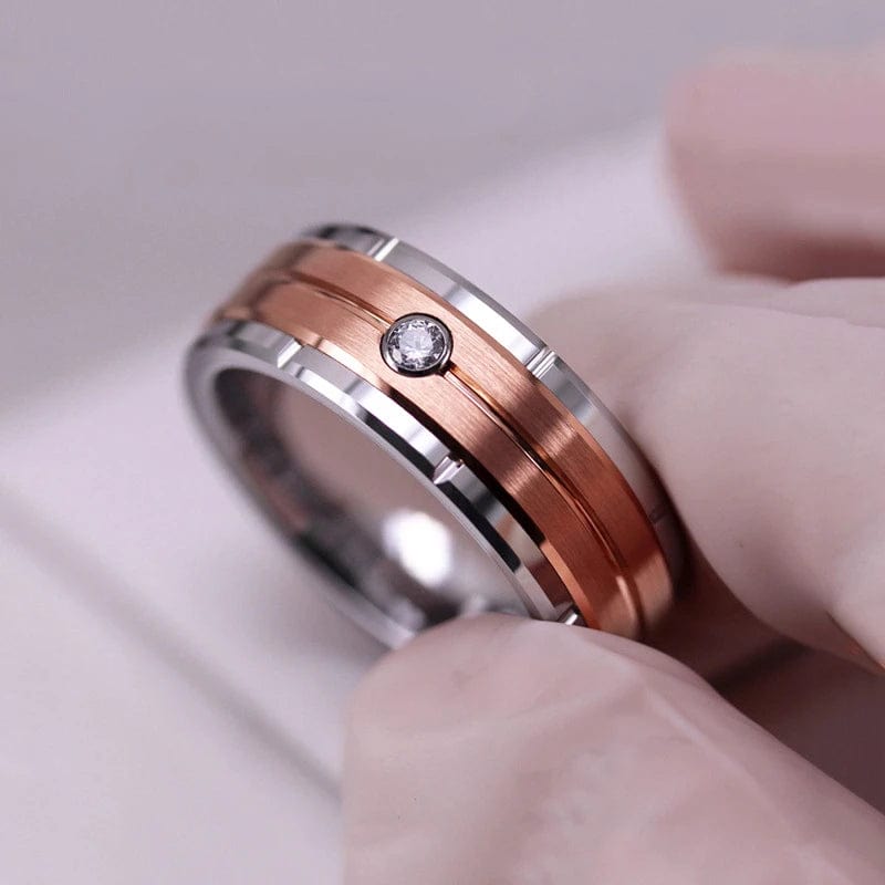 Bague homme or rose