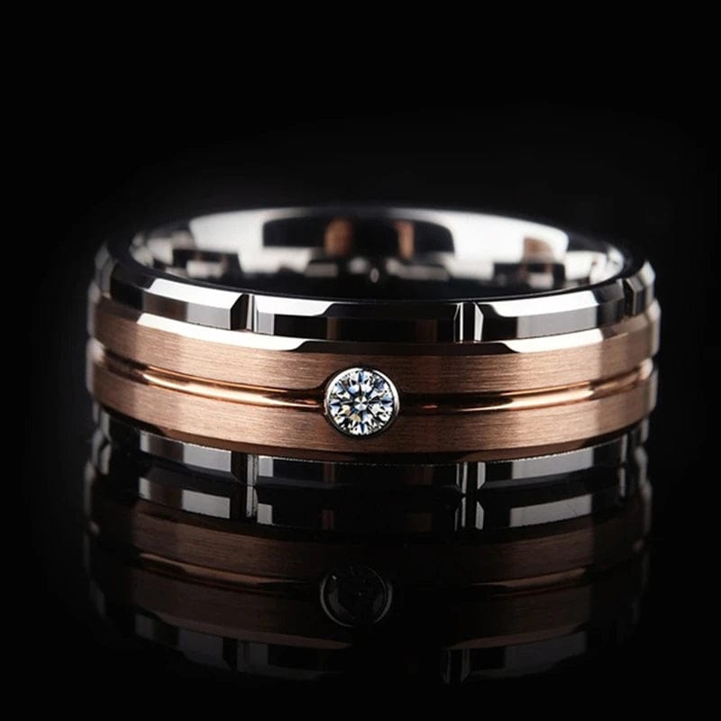 Bague homme or rose