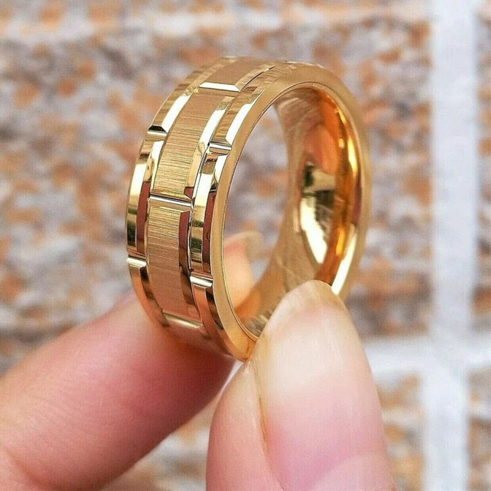Bague homme rainure