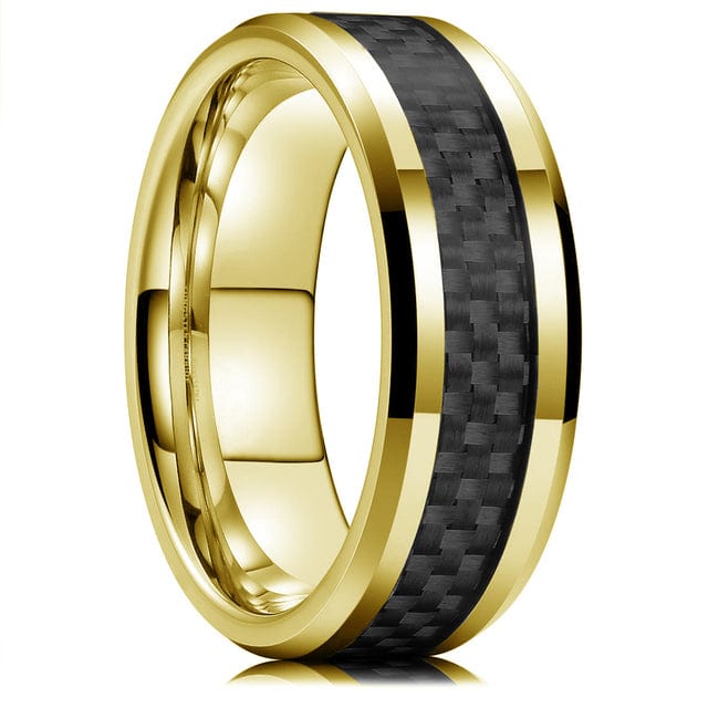 Bague homme titane carbone