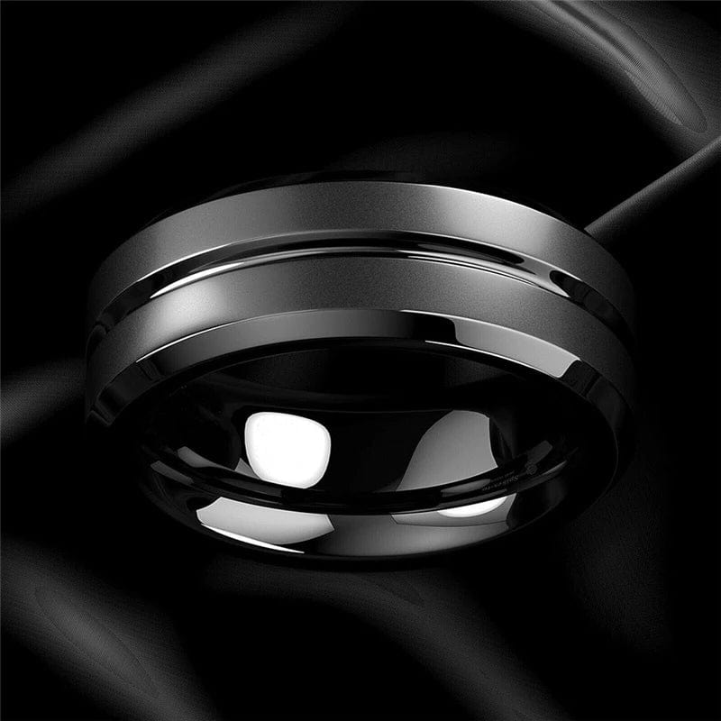 Bague noire pour homme