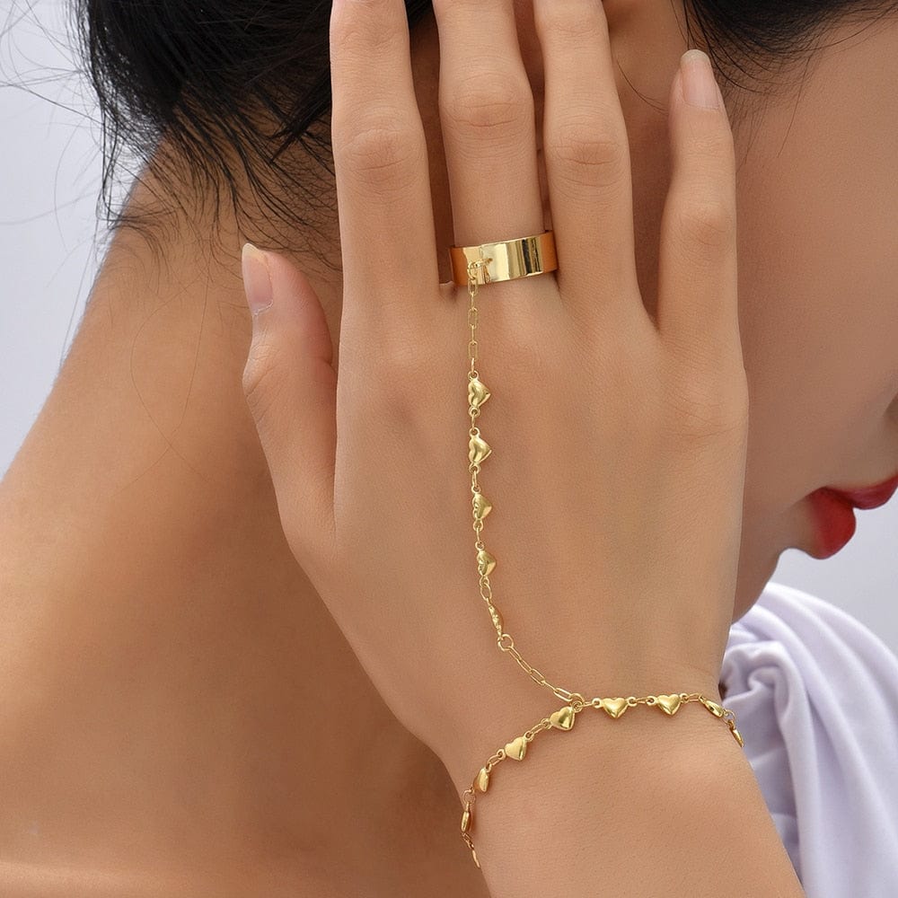Bracelet and Ring Connected Jewelry | Chain Jewelry - Chaîne Bijoux