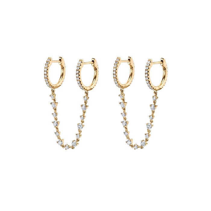 Boucle d&#39;oreille 2 trous anneaux