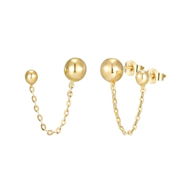 Set De Bijoux : Collier, Boucles D'oreilles Et Goujons En Strass, Doré/blanc