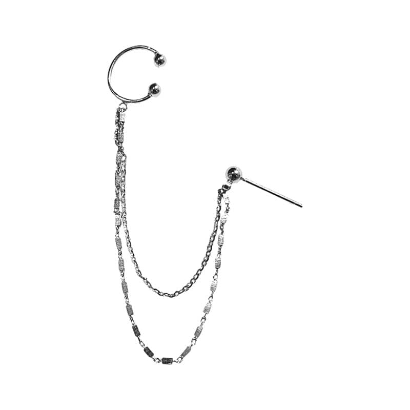 Boucle d'oreille chaine deux trous