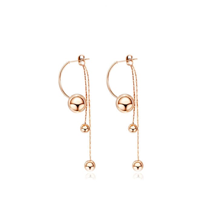 Boucle d'Oreille Chaine Or Rose