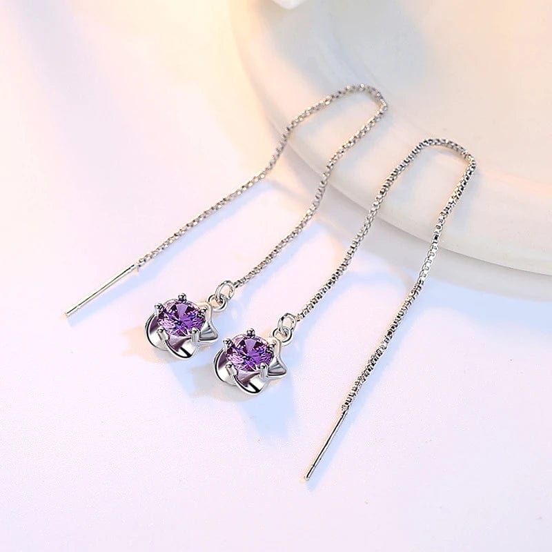 Boucle d&#39;oreille fleur traversante