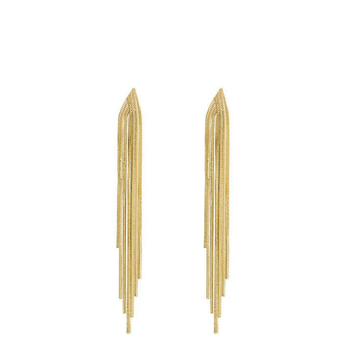 Boucle d'Oreille Longue Multi Chaine