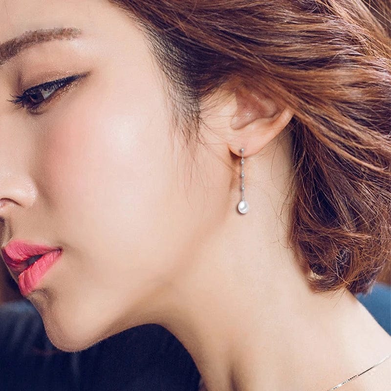 Boucle d'Oreille Perle Argent