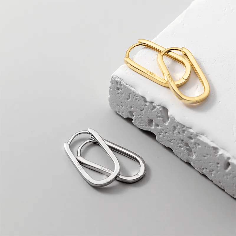 Boucle d&#39;oreille rectangle