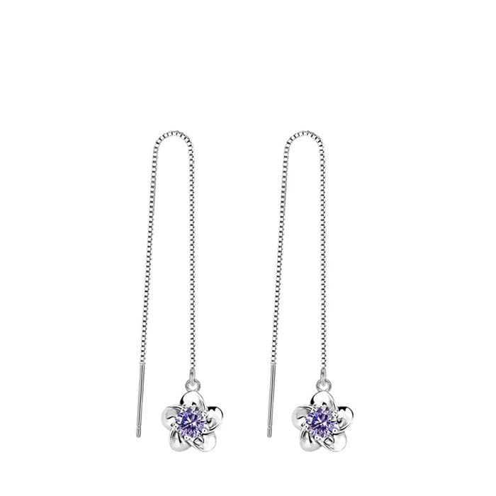 Boucle d'oreille saphir