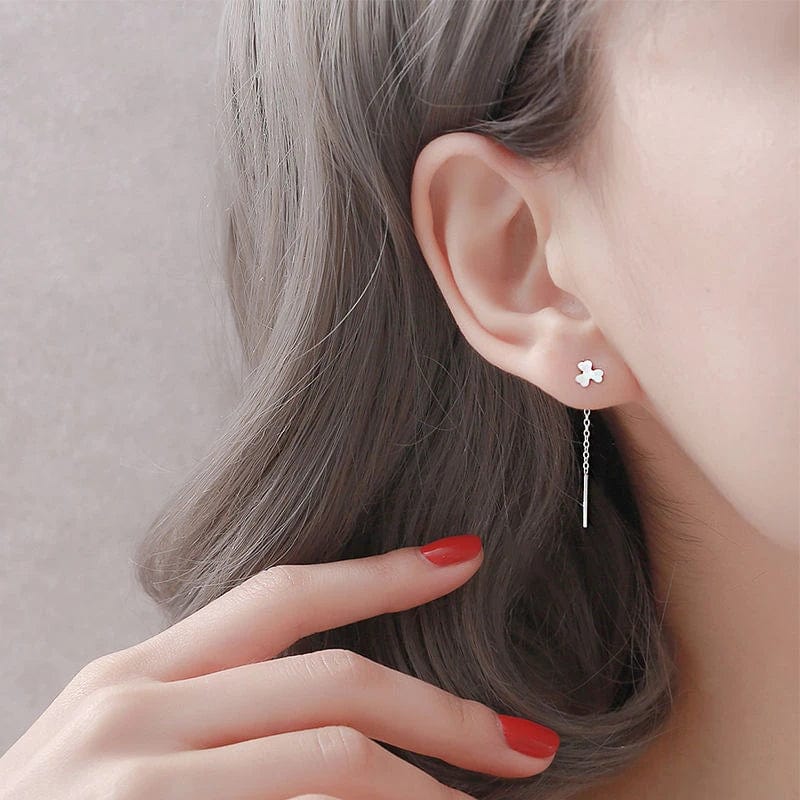 Boucle d'Oreille Chaine Trèfle