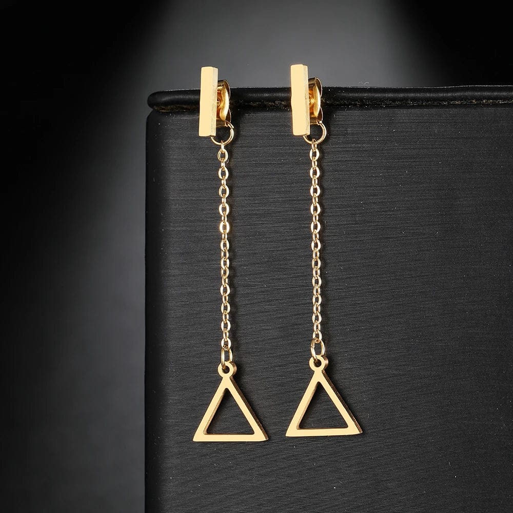 Boucle d&#39;oreille triangle pendante