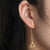 Boucle d'Oreille Chaine Triangle