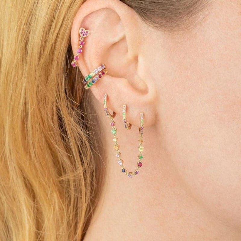 Boucles d'oreilles fantaisies colorées