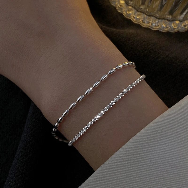 Bracelet argent double chaine