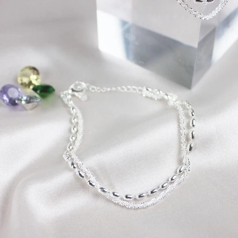 Bracelet argent double chaine