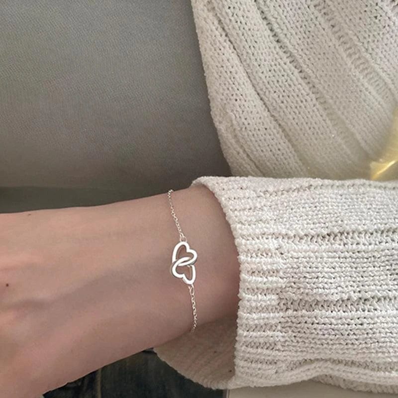 Bracelet avec deux coeur
