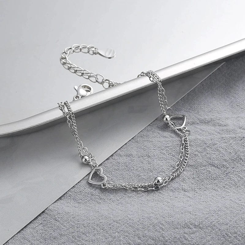 Bracelet chaine coeur