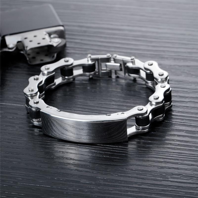 Bracelet Chaîne de Moto Bijou Biker en Acier